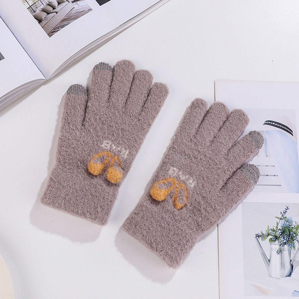 Găng Tay Nylon Hở Ngón Giữ Ấm Thoáng Khí Có Thể Chạm Màn Hình Cảm Ứng Đơn