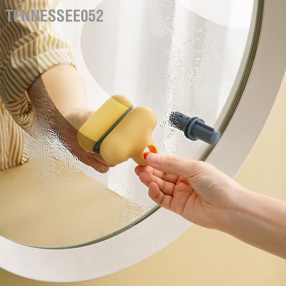 Tennessee052 Mirror Squeegee TPR Small Ergonomic Design Glass Cleaning Brush with Suction Cup Hook for Bathroom