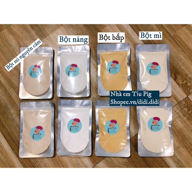 Bột mì, bột năng, bột bắp hữu cơ tách lẻ