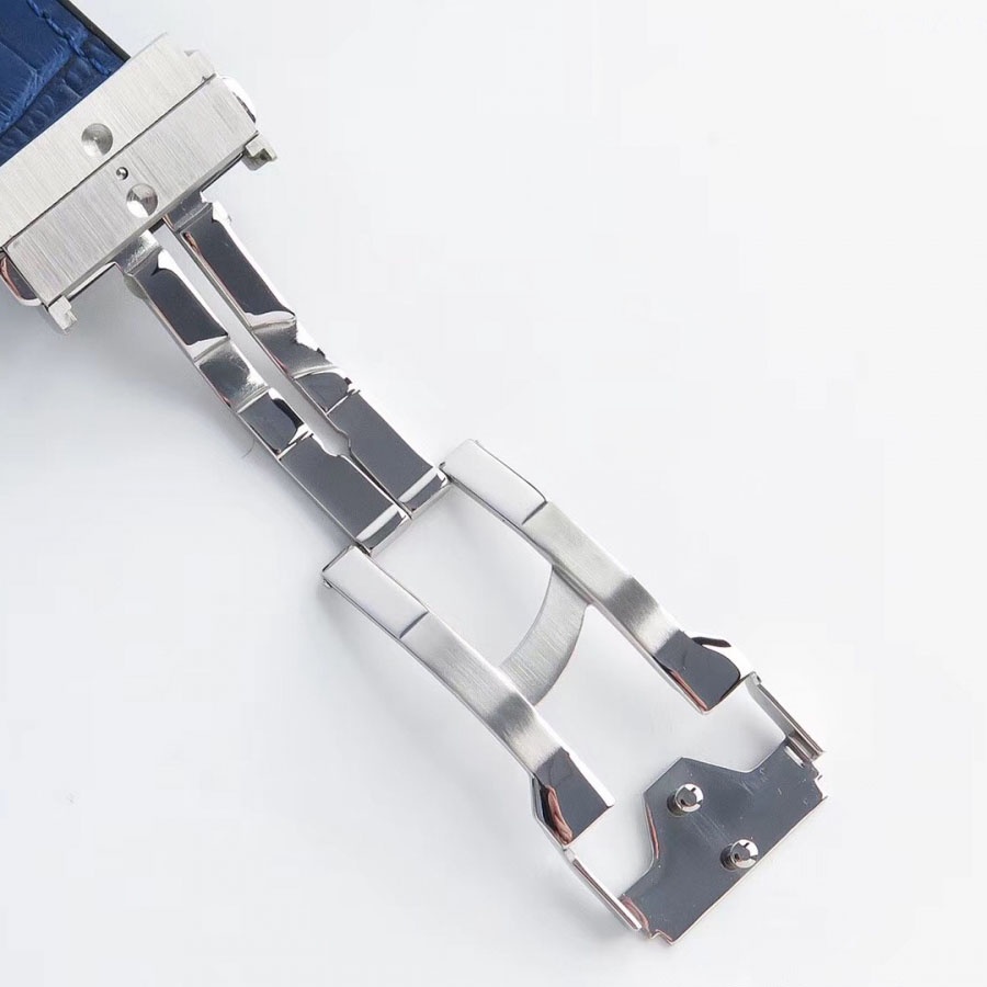 Đồng hồ Nam Đồng hồ cơ Automatic máy nhật, mẫu xanh viền trắng đá kép, size 38mm-42mm