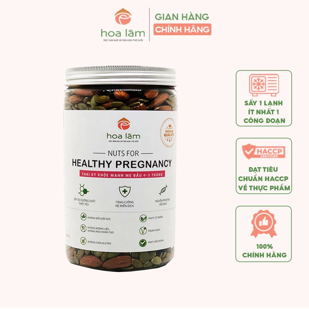 Hạt dinh dưỡng Hoa Lâm Nuts for Healthy Pregnancy cho mẹ bầu chu kì 0-3 tháng 500g