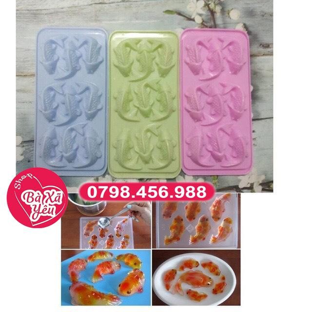 Combo 5 Khuôn Rau Câu , Làm Bánh , Khay Đá 9 Cá Chép Nhỏ - BX2778