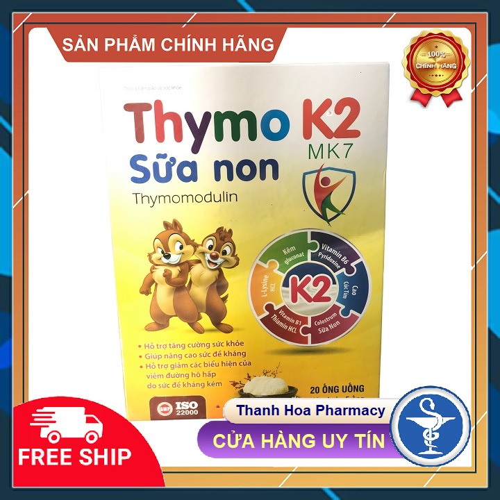 Thymo sữa non cho trẻ biếng ăn - siro sữa non vitamin k2 mk7 tăng cường sức đề kháng cho trẻ từ 6 tháng tuổi trở lên
