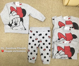 Bộ nỉ Mickey Minne❤️🎀 HM auth Sale