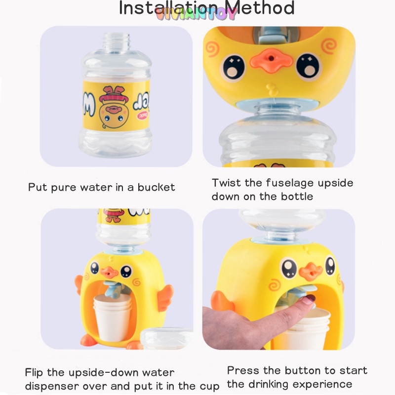 Đồ Chơi Máy Uống Nước Mini Hình Chú Vịt Vàng Dễ Thương Cho Bé