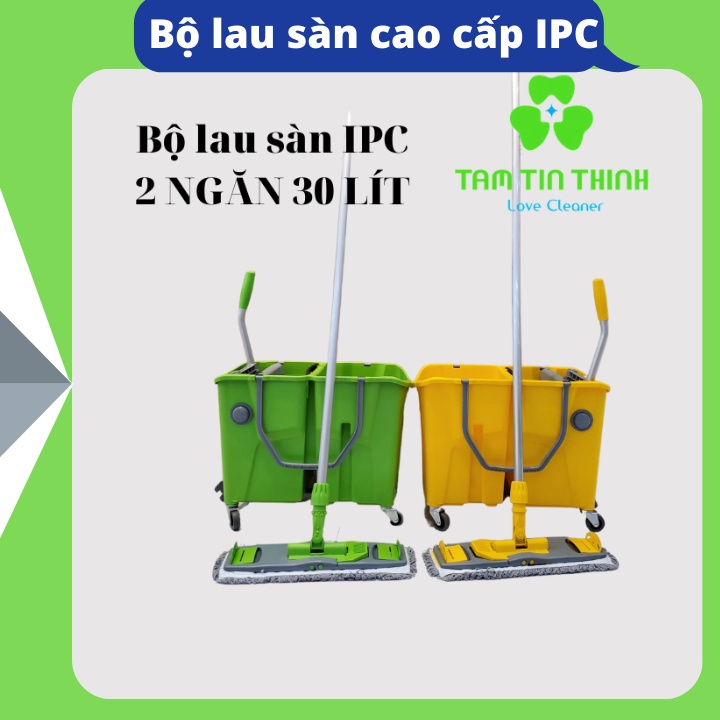 Bộ lau nhà thông minh 360, cây lau nhà đa năng cao cấp 30 lít màu, đỏ, vàng, xanh lá xanh da trời IPC Italy