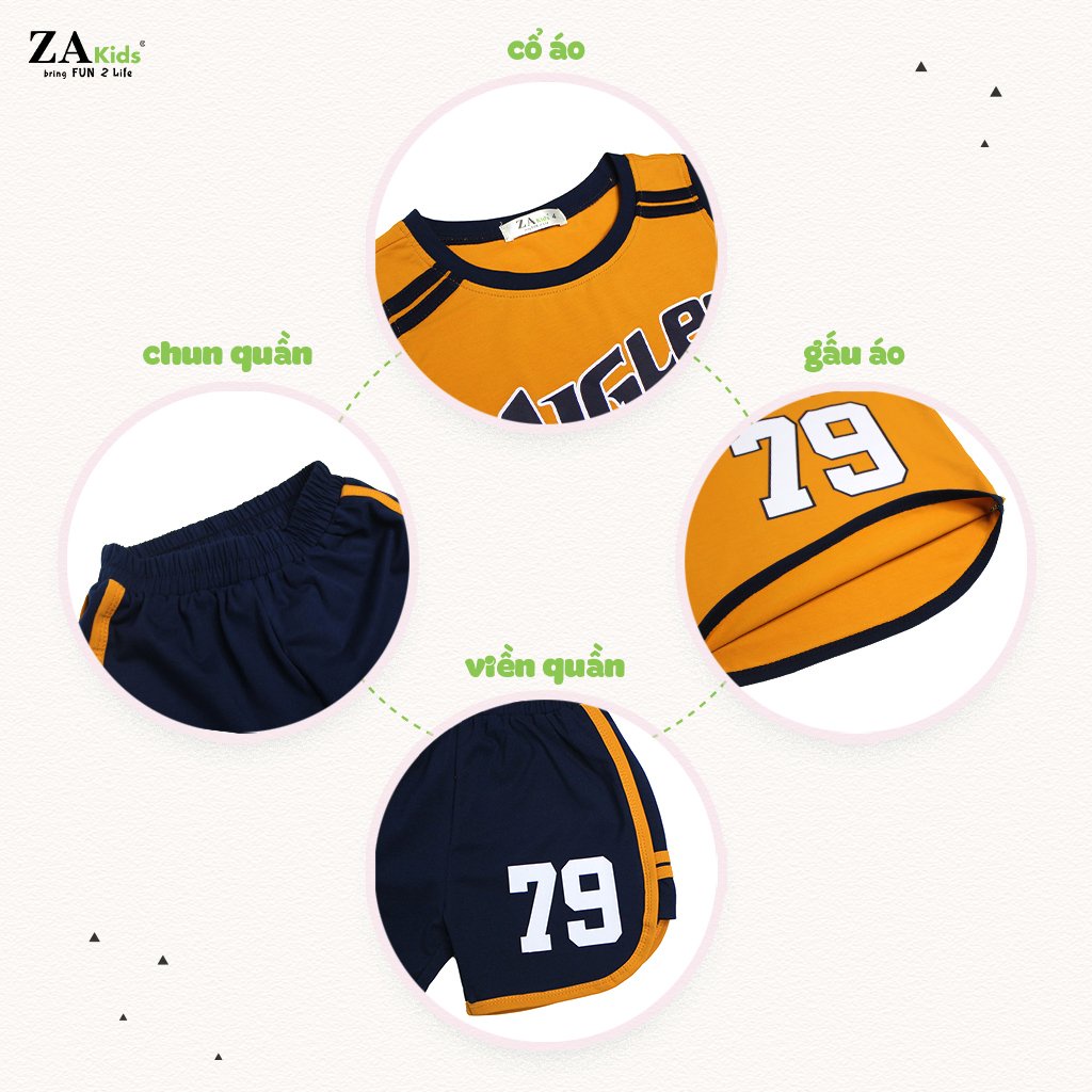 Bộ Quần Áo Thun Sát Nách Bé Trai (2-14 Tuổi) ZA KIDS ZA22710SN