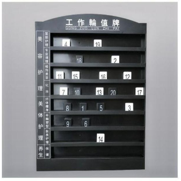 Bảng chạy số, bảng xếp số cho nhân viên salon, bảng phân công làm việc dành cho các salon tóc