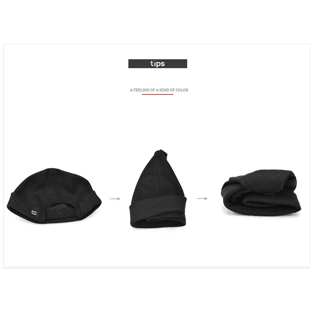 Mũ Beanie Màu Xám Phong Cách Thủy Thủ Cho Nam Nữ