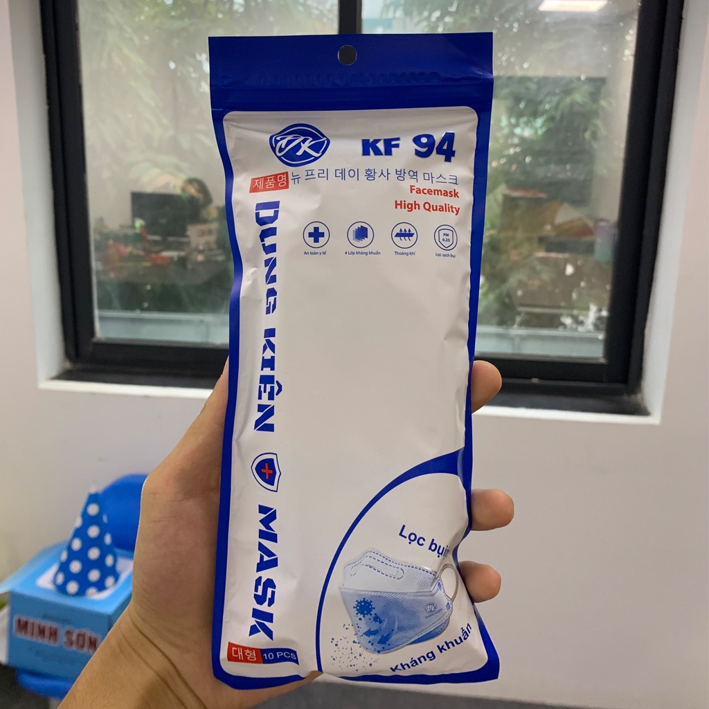 [Set 10 Cái] Khẩu Trang Kf94 Uni Mask 4 Lớp Kháng Khuẩn Hàng Chính Hãng Chống Bụi Mịn Công Nghệ Hàn Quốc 4D