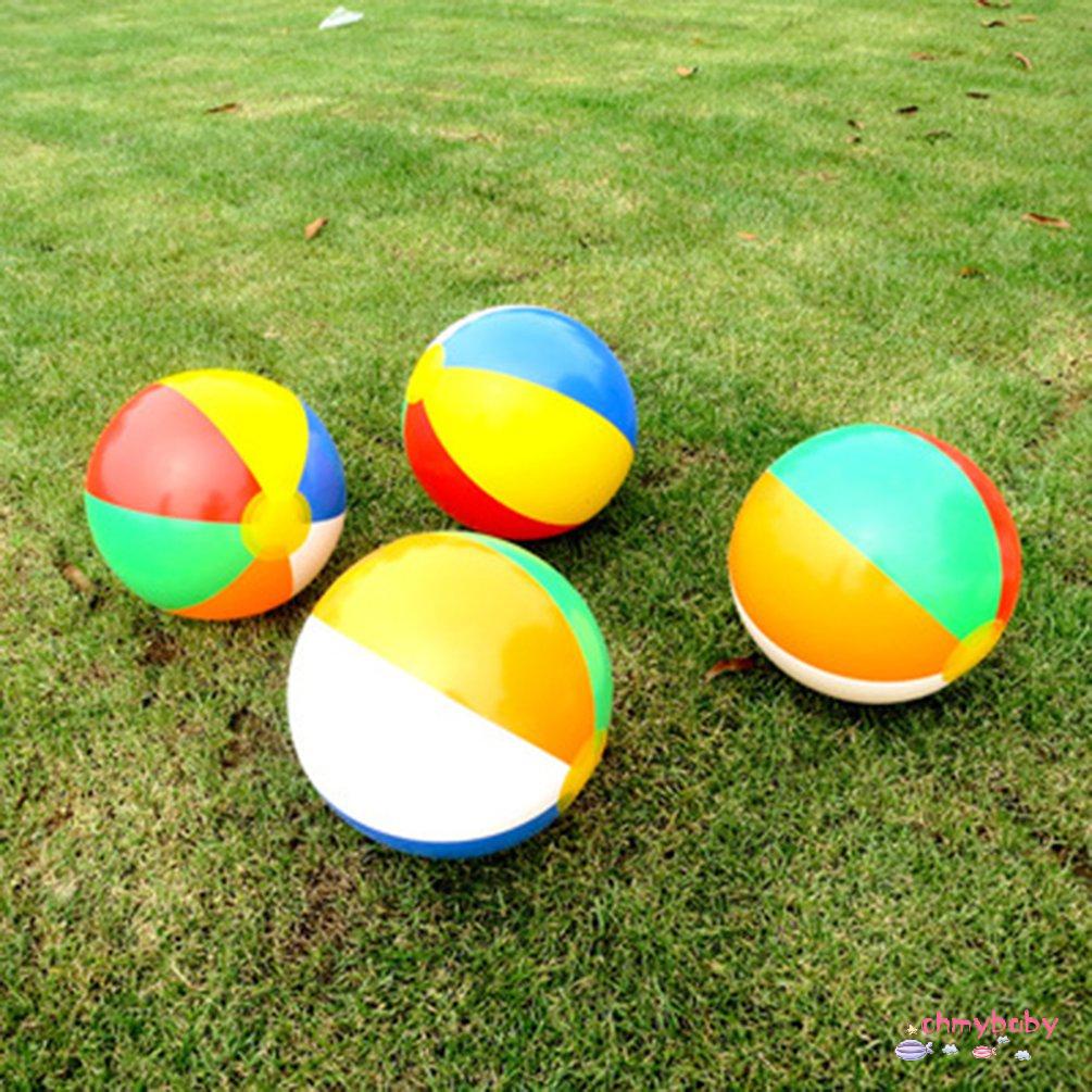 【OMB】 30Cm Color Inflatable Ball Children'S Play Water Ball 6 Color Beach Toy Ball