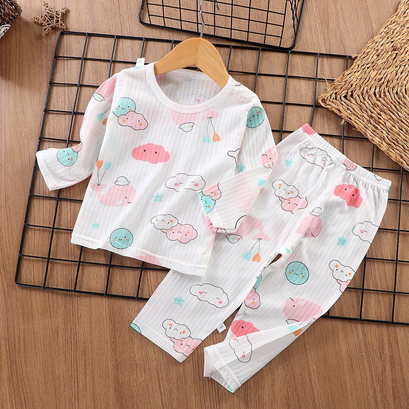 COMBO 5 Bộ Cotton Giấy Dài Tay Khuy Vai Cho Bé Trai Bé Gái 4-14Kg, Bộ Cotton Giấy Dài Tay Họa Tiết Đáng Yêu