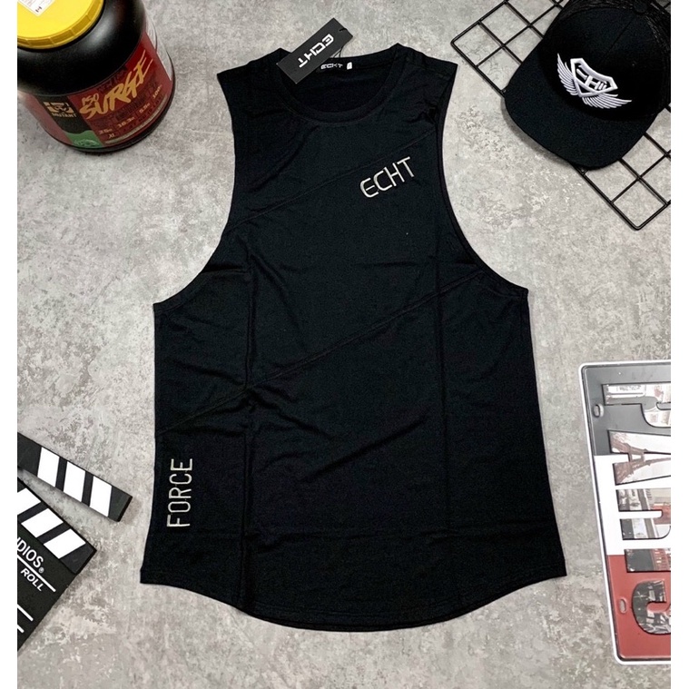 áo tank top gym nam ECHT,áo ba lỗ thun nam.