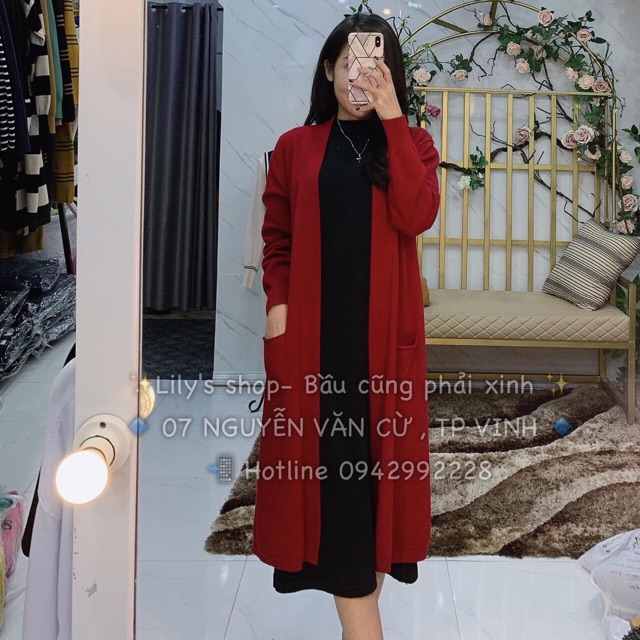 Khoác len dáng dài