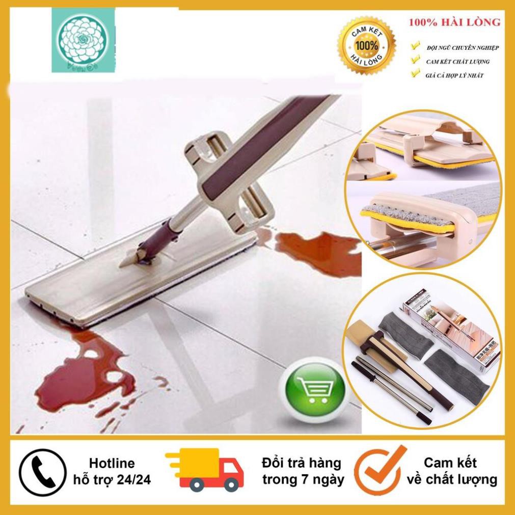 Chổi Lau Nhà, Cây Lau Nhà Thông Minh Tự Vắt Cực Kho Spin Mop Xoay 360 Độ, Tặng Kèm 2 Bông Lau Nhà, Giá Bán Bằng Giá Sỉ
