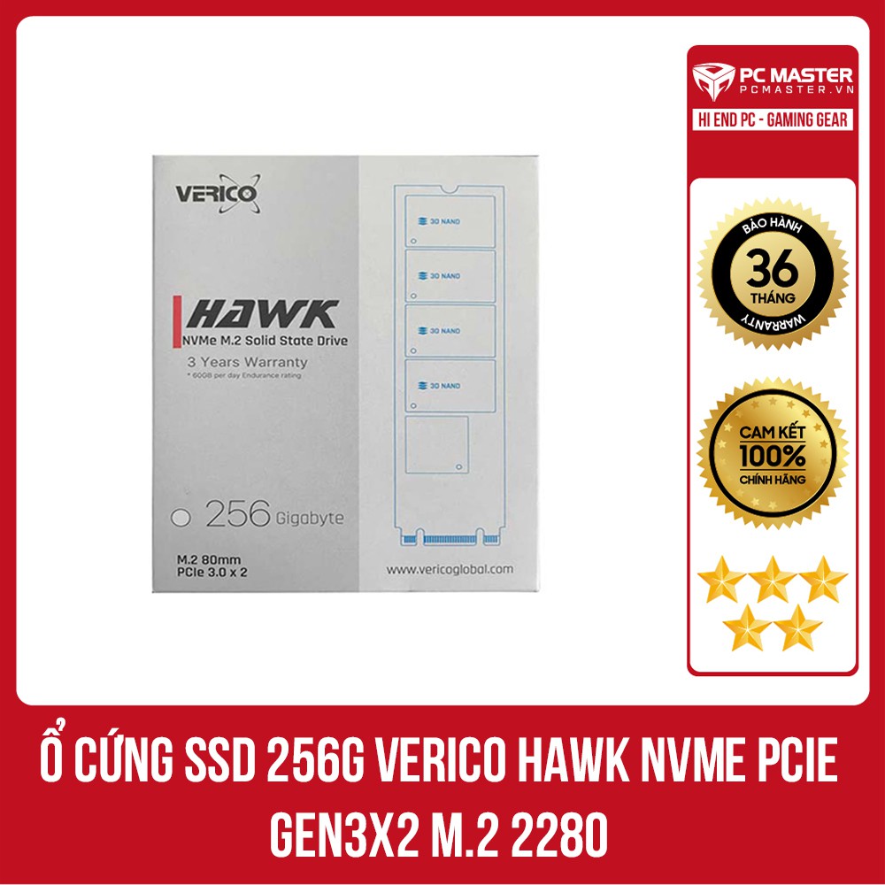 Ổ cứng SSD 256G Verico Hawk NVMe PCIe Gen3x2 M.2 2280 hàng chính hãng, giá tốt nhất Shopee