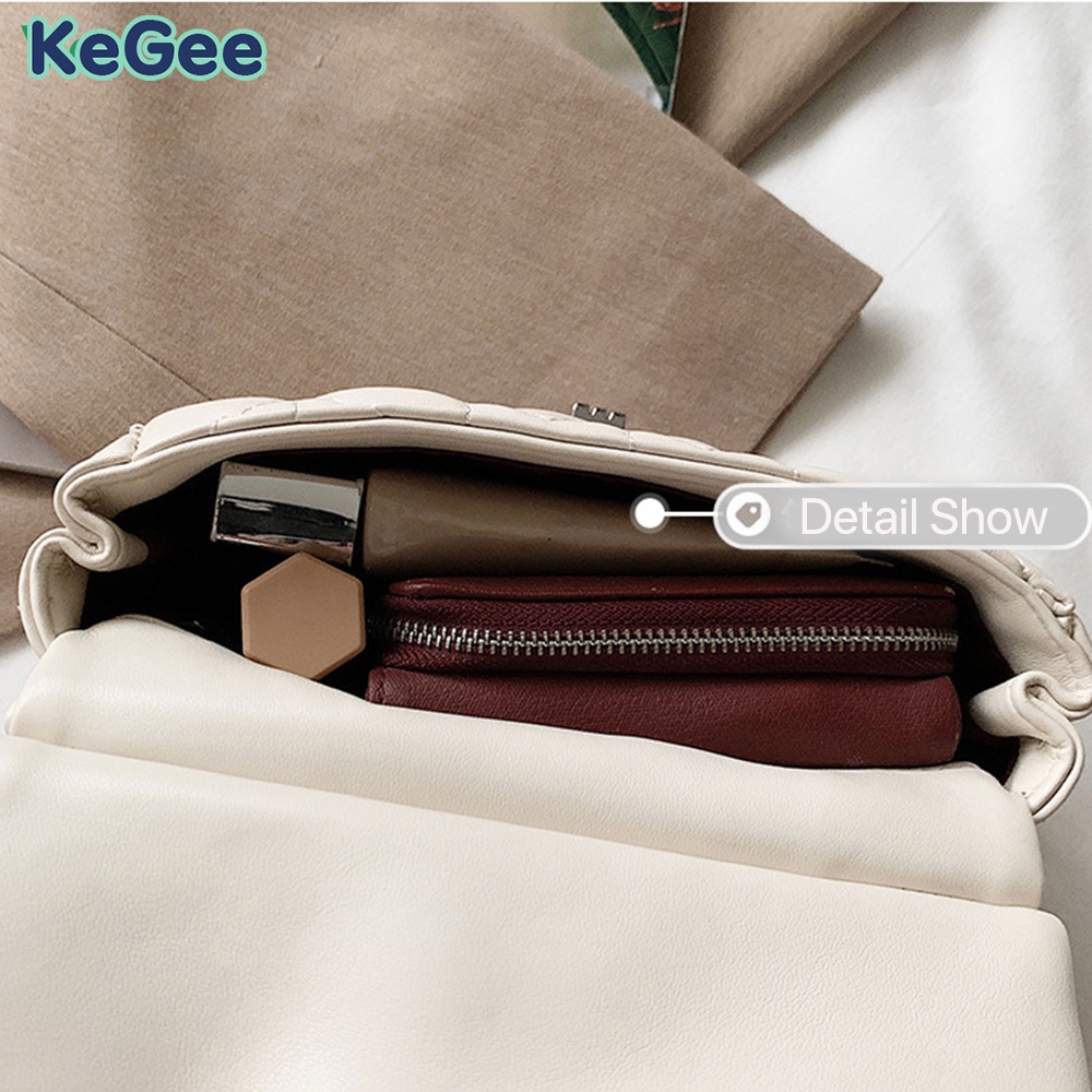 Túi đeo chéo KeGee Túi Xách Da PU Thiết Kế Đơn Giản Thanh Lịch Cho Nữ