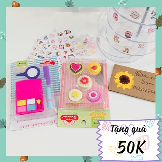 Gôm tẩy, tẩy hình bánh, tẩy hình cute, gôm tẩy bộ trang điểm