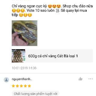 600gr cá chỉ vàng Cát Bà loại 1
