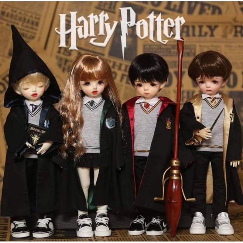 Set đồ Harry Potter cho búp bê size 1/6,1/8,babies, xinji, baboliy, blythe, animator 40cm, ob11, ddf