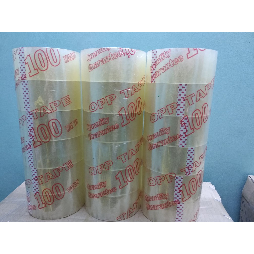 [FREESHIP 99k] Băng Keo trong 100 YARD Cây 6 Cuộn nặng hơn 1 kg (chỉ thừa chứ không thiếu) lõi mỏng