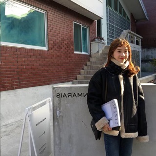 Áo da lót lông ấm ulzzang