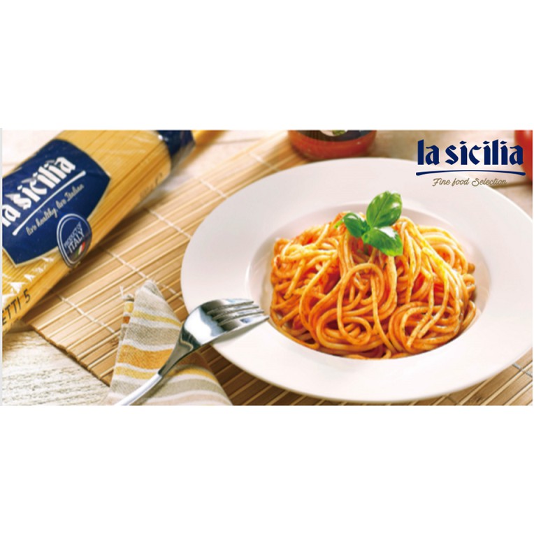 [Mã 229FMCGSALE giảm 8% đơn 500K] Combo Mỳ Ý Spaghetti + Sốt cà chua nấm La Sicilia [Date 2023]