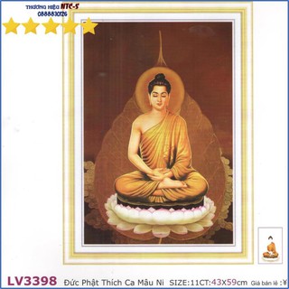 Tranh thêu chữ thập phật thích ca nâu ni 3d lv3398 - chưa thêu