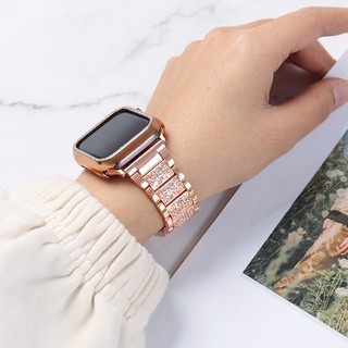 Dây thép đính đá hoạ tiết cổ điển cho AppleWatch đồng hồ thông minh iWatch Series1/2/3/4/5/6/7/SE size 38/40/41/42/44/45