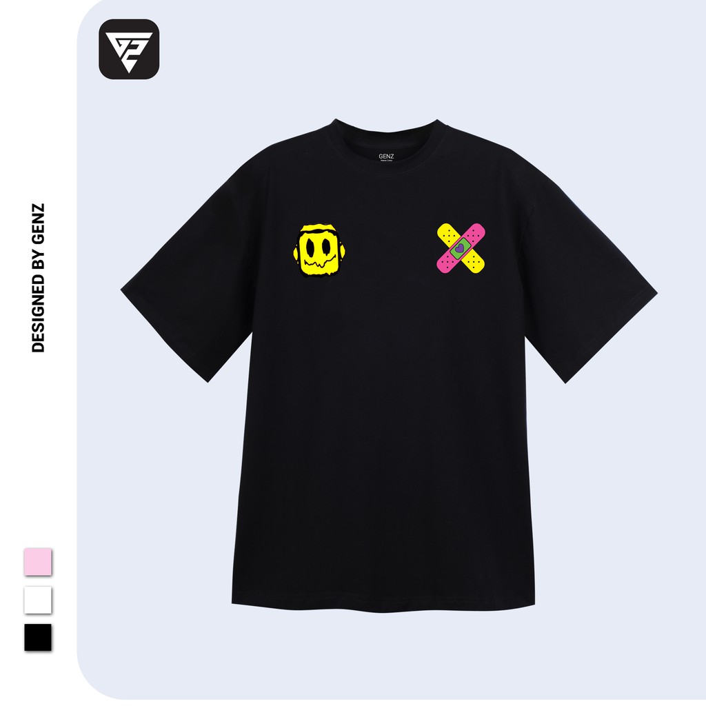 Áo thun tay lỡ GENZ phông Unisex nam nữ Cotton oversize form rộng Sticker Factory | BigBuy360 - bigbuy360.vn