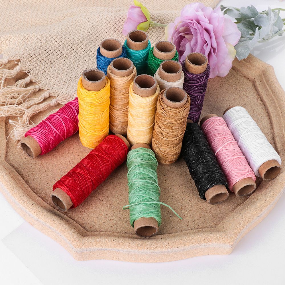 Cuộn chỉ sáp nylon 1mm 30m dành cho may đồ da thủ công DIY