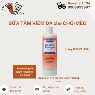 Sữa tắm cho chó mèo Davis De-Shed ngừa rụng lông 375ml