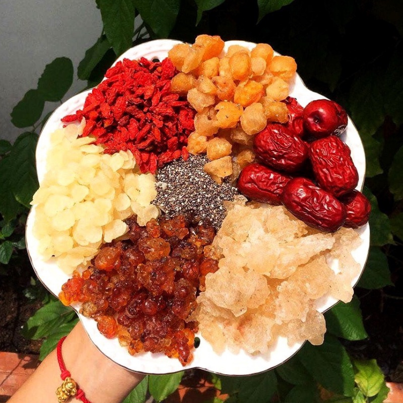 Chè dưỡng nhan tuyết yến ONFOD đẹp da ngừa lão hoá set nguyên liệu nấu 15-17 chén 320g 630g