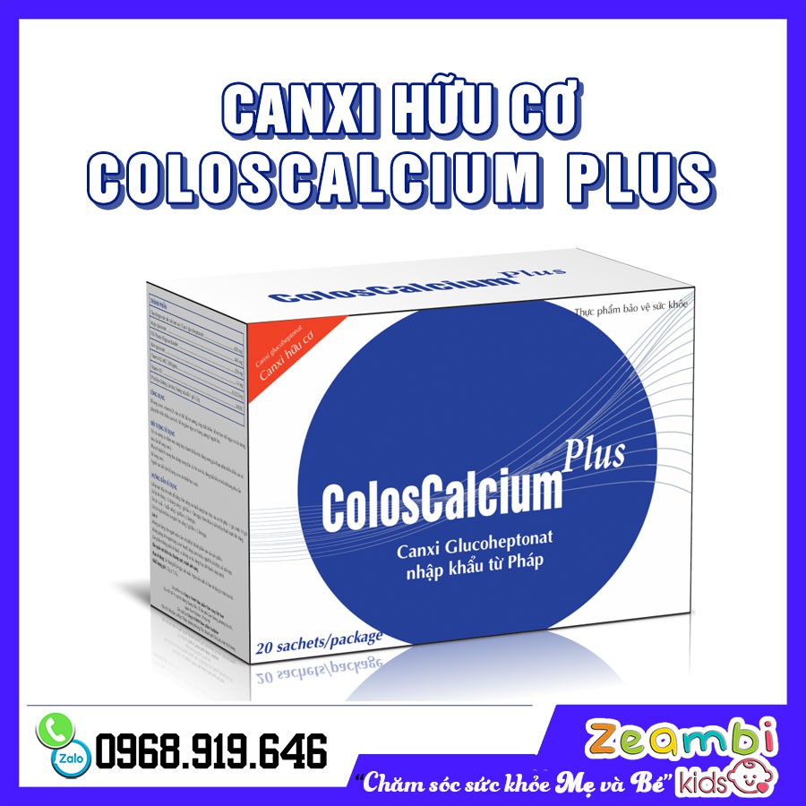 Canxi Hữu Cơ Coloscalcium Plus - Tăng Chiều Cao , Cải Thiện Còi Xương , Thấp Còi , Biếng Ăn . Hấp Thụ Gấp 4 Lần