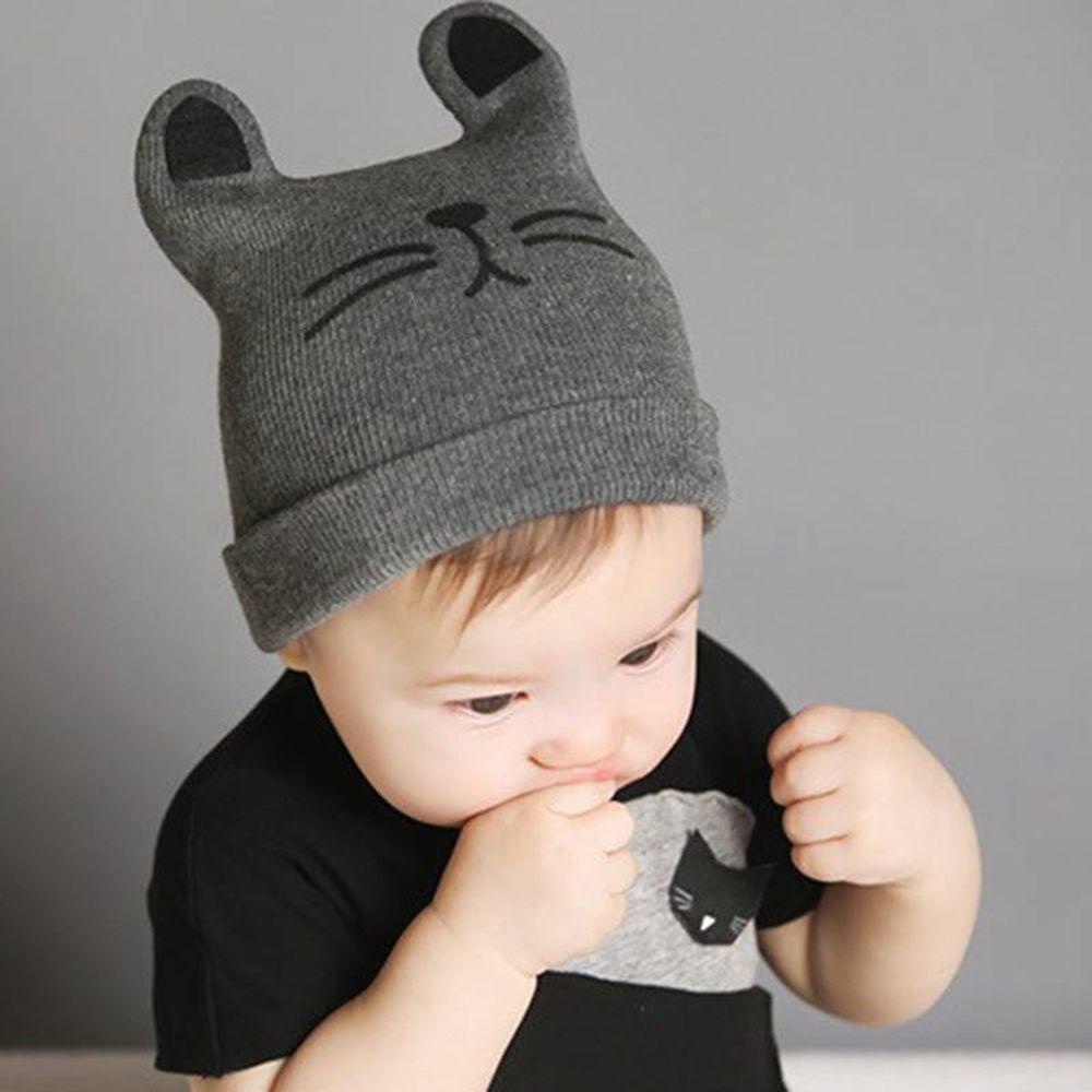 Mũ Len Tai Mèo Mềm Mại Giữ Ấm Mùa Đông Cho Bé