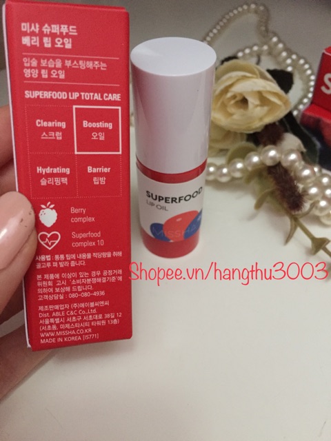 Dầu Dưỡng Môi Missha Superfood Berry Lip Oil | BigBuy360 - bigbuy360.vn