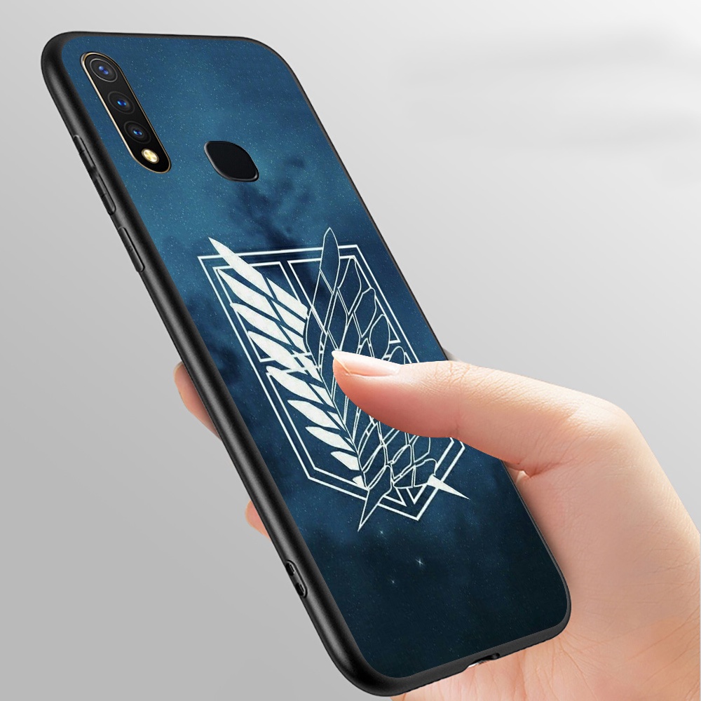 OPPO A53 A32 F11 Reno 2 3 4 Z 2Z 2F Pro 2020 TPU Soft Silicone Case Casing Cover PZ5 Anime Attack on Titan Logo