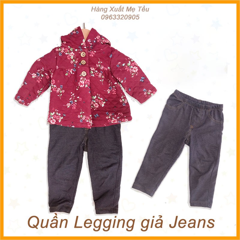 [SALE KHÔ MÁU] Quần Legging Giả Jeans Hàng XuấT Cater’s Chất Liệu Co Giãn, Đủ Size Cho Bé 3 6 9 12 18m