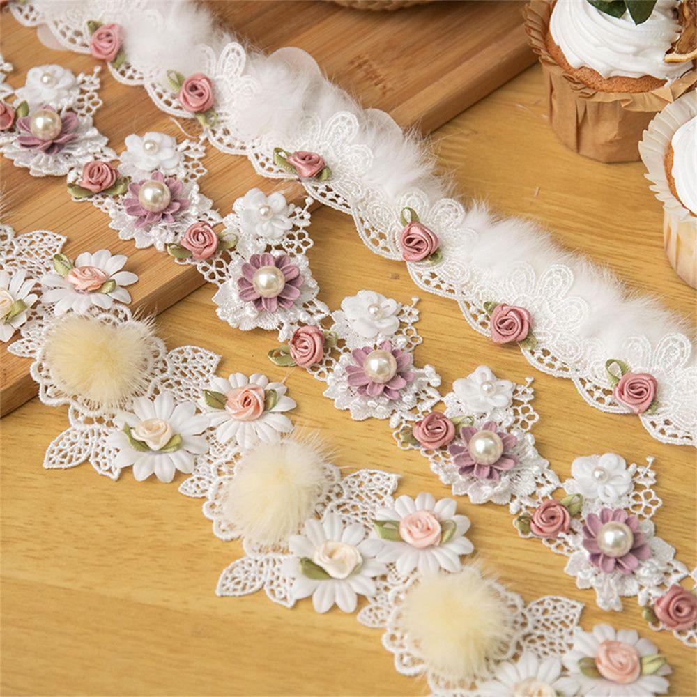 Cuộn Dây Ruy Băng Thêu Ren Đính Hạt Nghệ Thuật