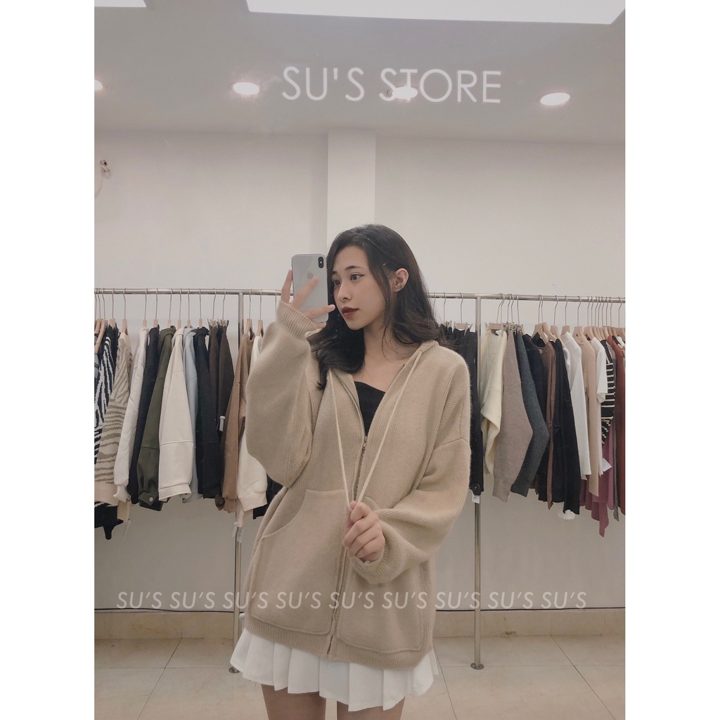 Áo khoác len gân 2 túi trước A2048 SUSTORE