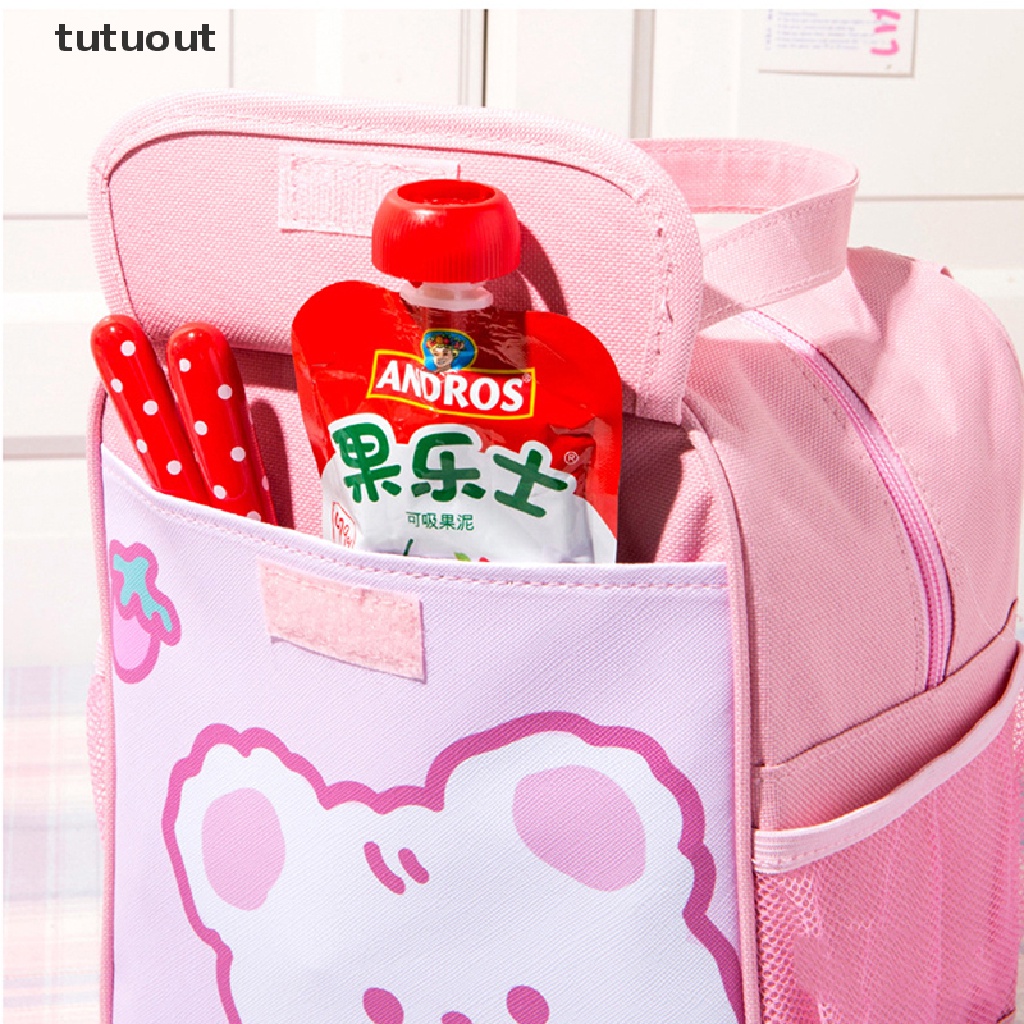 Túi Đựng Hộp Cơm Trưa Chống Nước In Hình Gấu Dễ Thương