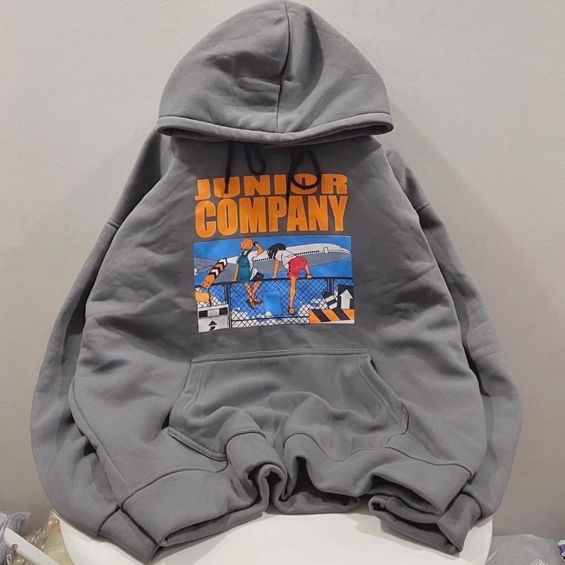 [ sẵn ] Áo Hoodie Forrm Rộng Xám Đen COMPANY Ulzzang [ nam nữ mặc được ] | BigBuy360 - bigbuy360.vn