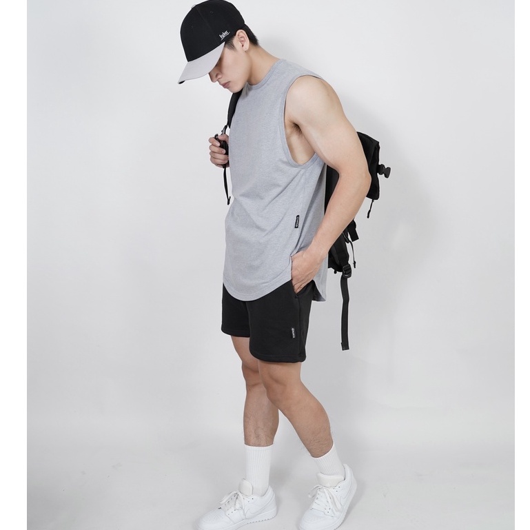 Quần Short Thể Thao Nam | HYBER COTTON SHORT BASIC | Đen - Xám