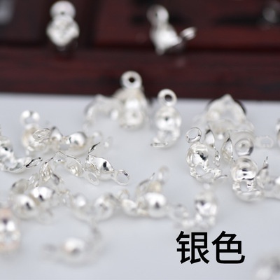 Hộp 100 Nút Kim Loại Hình Vỏ Sò Bằng Thép Không Gỉ Dùng Để Làm Đồ Trang Sức