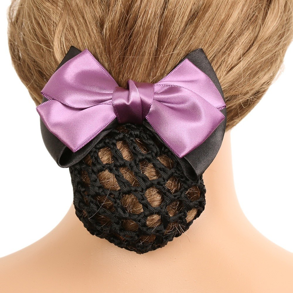 Lưới Búi Tóc Co Giãn Đính Nơ Thời Trang Cho Nữ Nhiều Màu Tùy Chọn