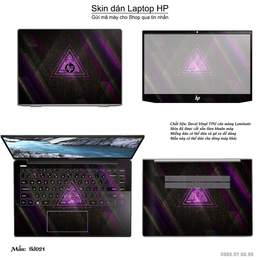 Skin dán Laptop HP in hình thiết kế _nhiều mẫu 5 (inbox mã máy cho Shop)