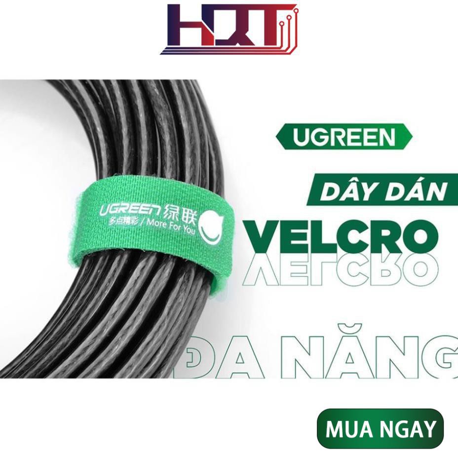 Bộ combo dây dán Velcro tiện dụng dài 17,8 cm UGREEN 20314 (màu xanh lá cây)