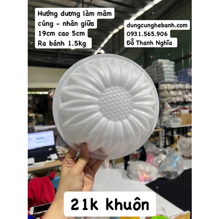Khuôn Nhựa Đế hoa hướng dương 19cm cao 5