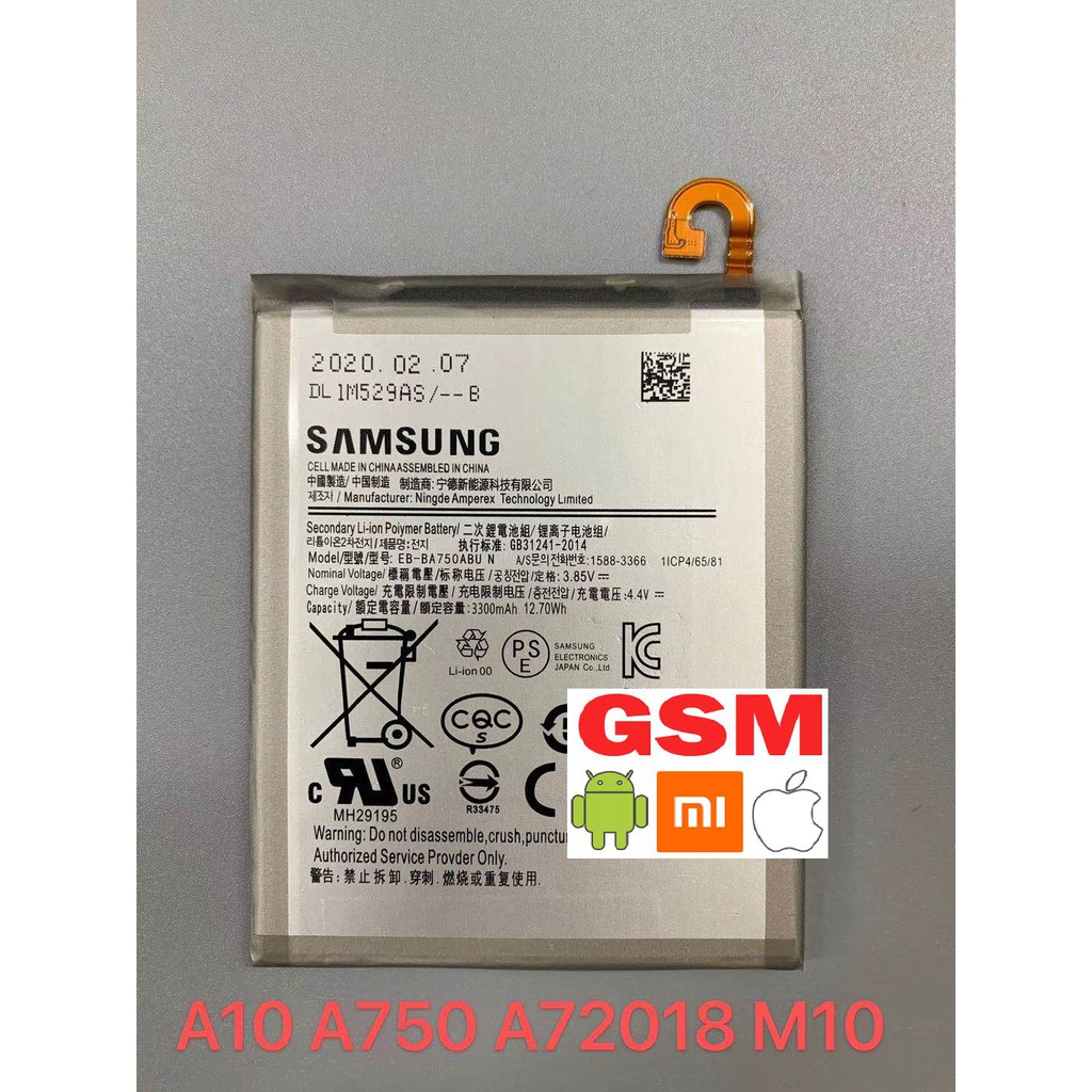 Pin samsung A10/A750/A7-2018/M10 mới
