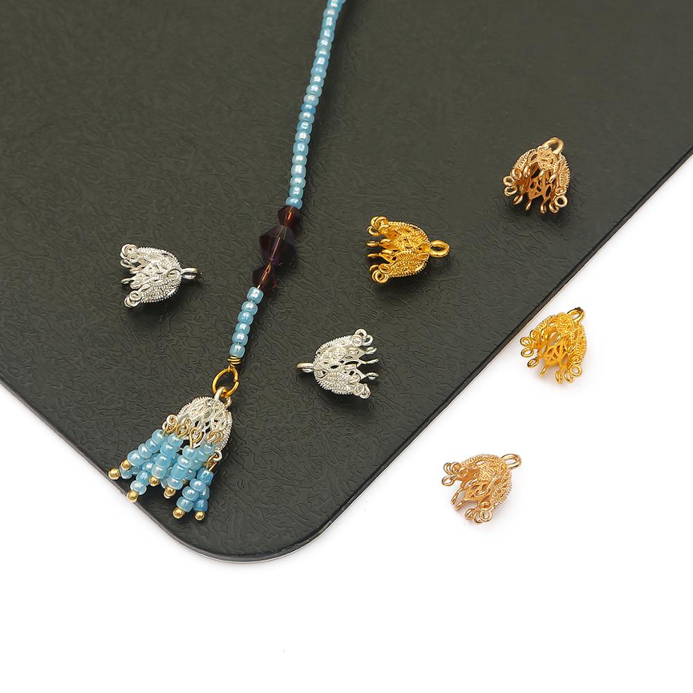 Nắp gắn phụ kiện Beadia tua rua bằng đồng làm trang sức thủ công diy